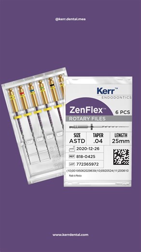 Kerr Dental MEA on Instagram: "Discover the future of root canals with ZenFlex by Kerr Dental!  Experience precision, efficiency, and minimal invasiveness with its advanced design and flexibility. Ready to elevate your practice? 醴✨ #ZenFlex #KerrDental #DentalInnovation #DiscoverMore"
