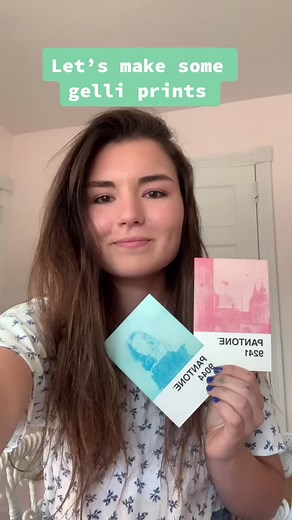 Here’s a little tutorial for you guys! Gelli prints are for sale on my etsy shop 💕 #pantone #gelliprint #arttutorial