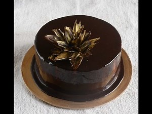 Eggless Gelatin Free (Uses Agar agar) Double Chocolate Mousse Cake with Mirror Glaze - Video Recipe
