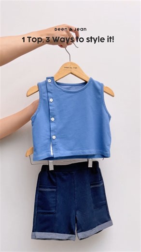 Denim wear designed for kids on Instagram: "This Button-Up Crop Top is all you need for an effortless everyday look. See three fun styling ideas on today's reel!"