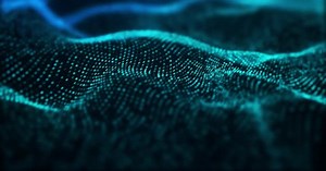 Blue Wavy Background Loop With Numbers