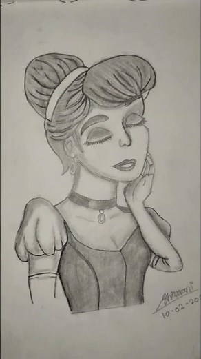 Transition alert⚠️ Cinderella into artmagic ✨ | Princess Drawing #CinderellaArt#shortvideo #sketch