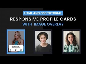 Responsive Profile Cards With Image Overlay | HTML and CSS