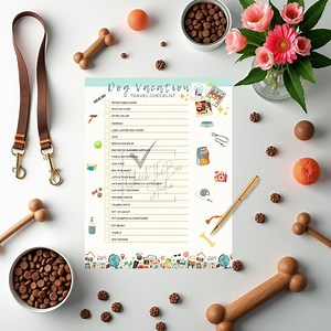 Dog Travel Packing Checklist Printable | Pet Vacation Essentials | Road Trip and Air Travel Must Haves | Instant Download - Etsy UK