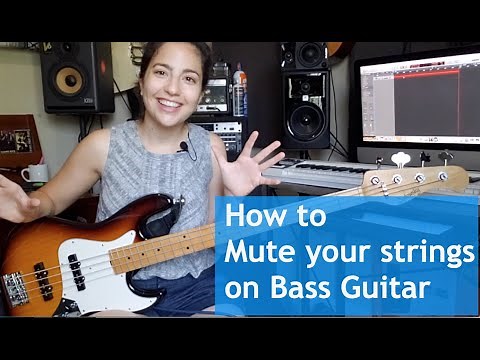 How to properly mute your strings on bass guitar - First lesson on bass