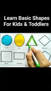How to Draw Basic Shapes For Kids & Toddlers #shape #shapeofyou #coloring #drawing #circle #shorts