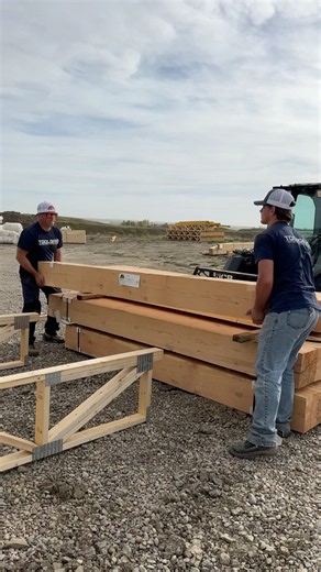 Getting 10x10 for beams set up to start gang cutting and prepping for install