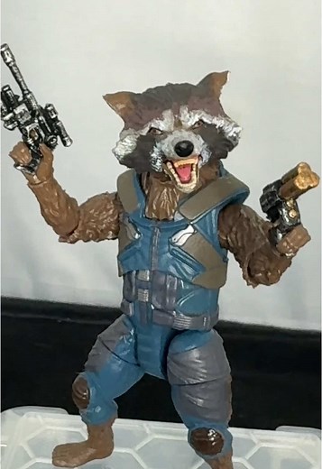 Custom Rocket Raccoon Figure in Marvel Legends Style