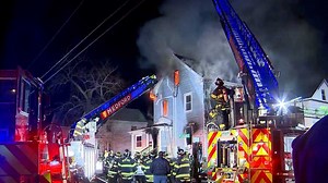 Crews encounter freezing, windy conditions during Medford house fire