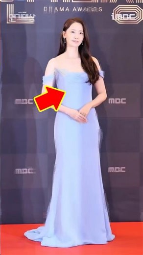 Yoona GODDIVA CHIFFON BARDOT Dress 👗👀 At MBC Awards 🌟#yoona #kdrama kdrama #kpop kpop #koreandrama