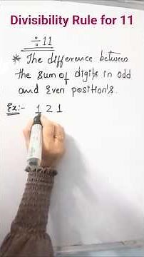 Divisibility Rule for 11 | Easy Trick to Check Divisibility | Math Made Simple