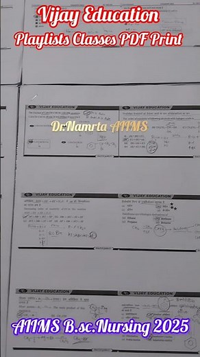 Vijay Education Playlists Classes PDF Print #biology #neet #anmnursing #bscnursing #chemistry #aiims