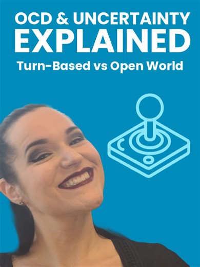 One of my favorite ways to explain OCD is with a video game analogy 🎮 OCD wants life to work like a turn-based game: There’s a right choice, a wrong choice, and if you pick correctly everything will be fine. So OCD keeps asking: “What’s the right decision?” “What if I choose wrong?” But real life is more like an open-world game. There are endless options, new information, and no perfect path. OCD recovery isn’t about finding the perfect choice — it’s about building confidence even when certaint