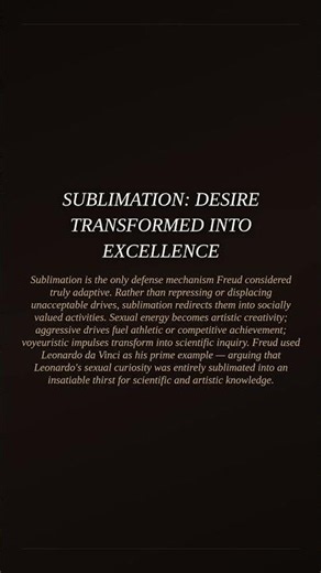 Sublimation: How Primitive Drives Fuel Your Success #Psychology #Shorts