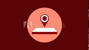 simple animation of a coordinate of a location or place. Loop animation