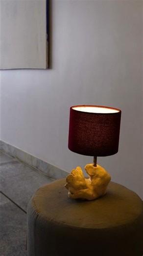 Handmade Clay Table Lamp – Unique Ceramic Decor Idea #clay #ceramics #handmade #diy #tablelamp