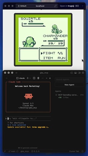 He knows pushing A is the best strategy… #claude #claudecode #mcp #pokemon #pokemonred