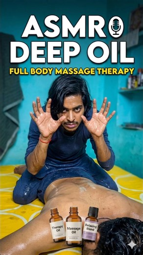 Asmr deep oil full body massage and stretching 😴