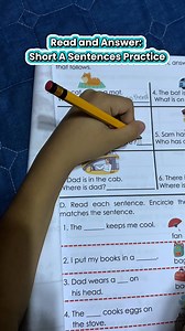 14K views · 93 reactions | “Read and Answer: Short A Sentences...