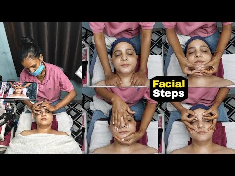 Facial Steps | Facial at parlour | Facial steps Tutorial | Proper hand movements Techniques..