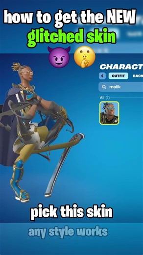 Tutorial for the NEW glitched skin😈🤫 #fortnite #fortniteclips #gaming
