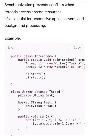 Multithreading in Java, with example in comment section