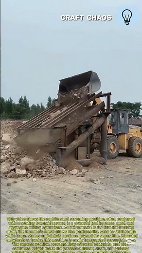 Sand mobile sand screening machine: mobile trommel screen for stone sand aggregate mining machine