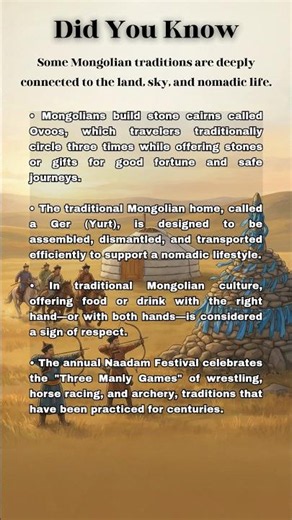 Ancient Mongolian Traditions Still Practiced Today 🇲🇳 | Did You Know?