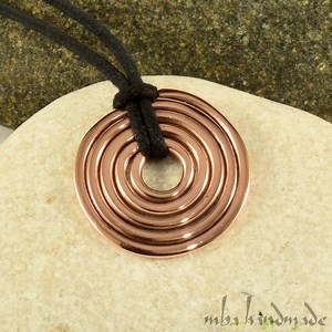 Handcrafted Hammered Copper Spiral Pendant - Unisex Viking Jewelry - Etsy