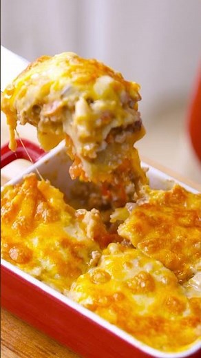 ASMR Cheesy Lasagna | Lasagna Recipe | BELOW 1 MIN RECIPE #shorts