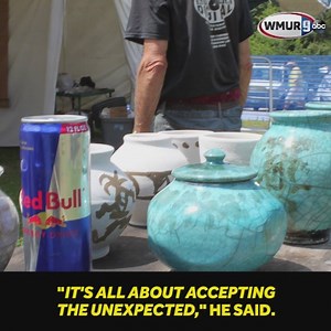 17K views · 40 reactions | Richard Foye, of South Newfane, Vermont, is holding raku pottery demonstrations every day at the League of NH Craftsmen's annual fair. https://goo.gl/QzxYBh | WMUR-TV | Facebook