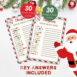 Christmas Emoji Games, Christmas Movie and Songs Emoji Games, Christmas Emoji Pictionary Game for Kids, Adults and Family (digital Download) - Etsy