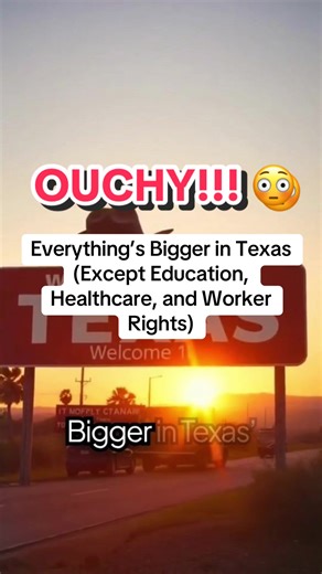 Expose Texas poor state rankings including 34th in education quality with below-average graduation rates, highest uninsured rate in America at 16.6 percent making healthcare access worst in nation, ranking dead last in worker protections, above-average poverty and child poverty rates, and crumbling C-minus infrastructure despite everything’s bigger in Texas branding. everything’s bigger in Texas myth, Texas poor state rankings, Texas education rankings, Texas highest uninsured rate, Texas worst 