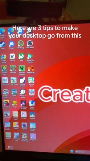 3 tips to make your desktop look cleaner! #desktop #pc #fyp