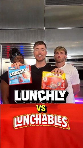 Lunchly VS Lunchables #mrbeast #ksi #loganpaul #lunchly #drinkprime #prime #viral #shorts