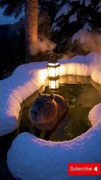 Deep Relaxation in a Winter Hot Spring 🛁❄️ Capybara Lofi