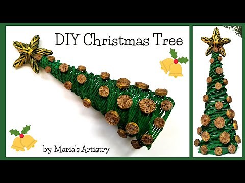 Newspaper woven Christmas tree | DIY Christmas Tree | Christmas decoration ideas | Art and craft