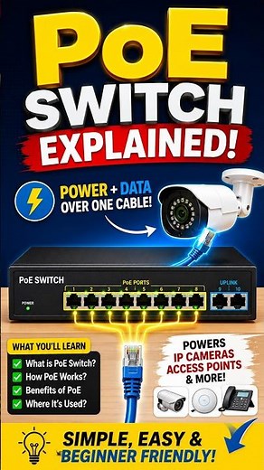 PoE Switch Explained for Beginners | Power over Ethernet (PoE) #switch #ipaddress #camera #ipcamera