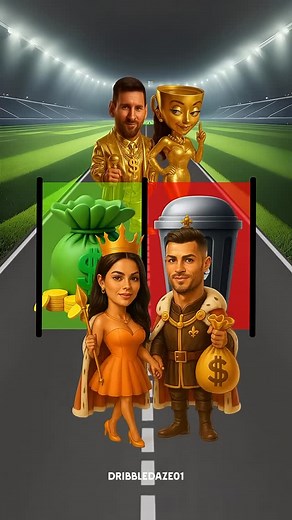 DribbleDaze on Instagram: "Ronaldo 🐐vs Messi 🪄| Build a Queen Run Challenge👑🔥"