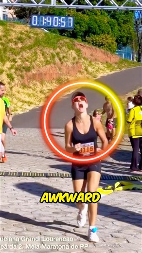 Most Awkward Finish Line EVER 🤣