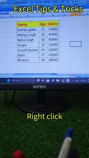 how to insert new column in table|| #excel2007 #tips&trick #computereducation #exceltricks #excel