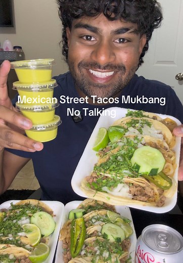 Mexican Street Tacos Mukbang - No Talking ASMR