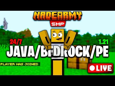 Minecraft 24/7 Joinable SMP (PUBLIC) | 1.21 Java & Bedrock Survival Server | NadePlayzz