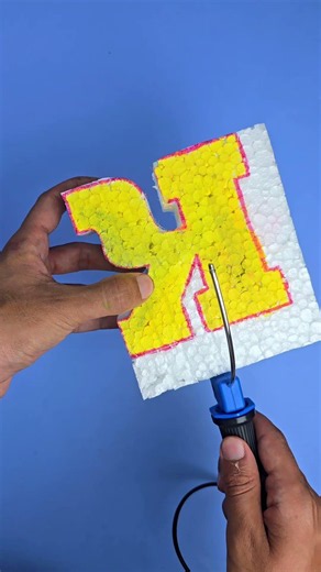 ASMR Foam Cutting | Smooth & Clean Letter K ✂️ #foamart #foamcutter #satisfying #asmr #foam