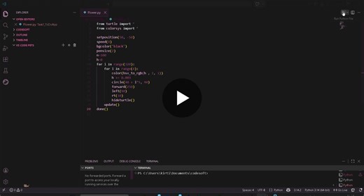 #python #turtlegraphics #creativecoding #generativeart #codingprojects #programming #stem #pythonprojects #techcreativity #studentdeveloper | Kirti Arya
