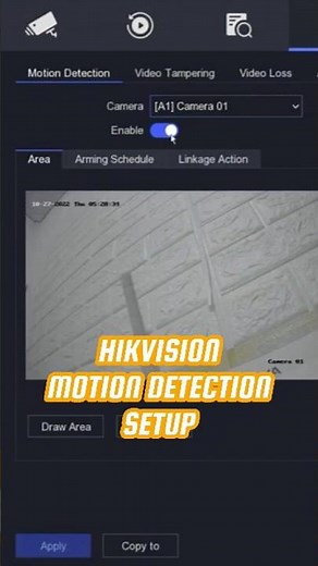 Hikvision Motion Detection Setup #cctv #hikvision #cctvcamera