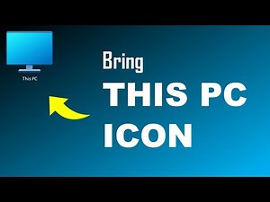 How To Bring This PC Icon Windows 11 | How To Show My Computer Icon in Windows 11