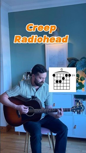 How to play Creep by Radiohead on acoustic guitar #acousticguitar #guitar #guitartutorial