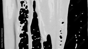 Jets of white liquid or milk pour and fill the volume on a transparent background with an alpha channel