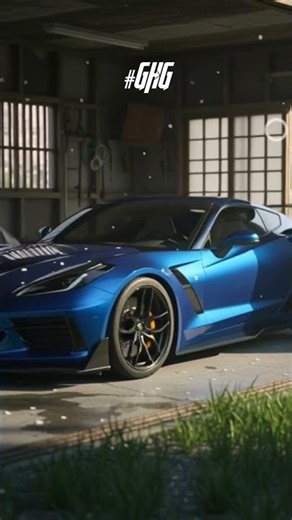 Chevrolet Corvette ZR1 Blue park in Japanese garage